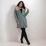 ⁦معطف حريمي جوخ بياقة فرو⁩ - الصورة ⁦10⁩