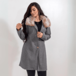 ⁦معطف حريمي جوخ بياقة فرو⁩ - الصورة ⁦16⁩